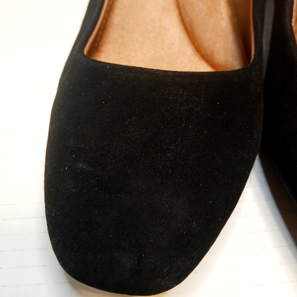 NEW Suede Giani Bernini  Black Pumps Comfy Memory Foam Arch Support Block Heels - Picture 9 of 16
